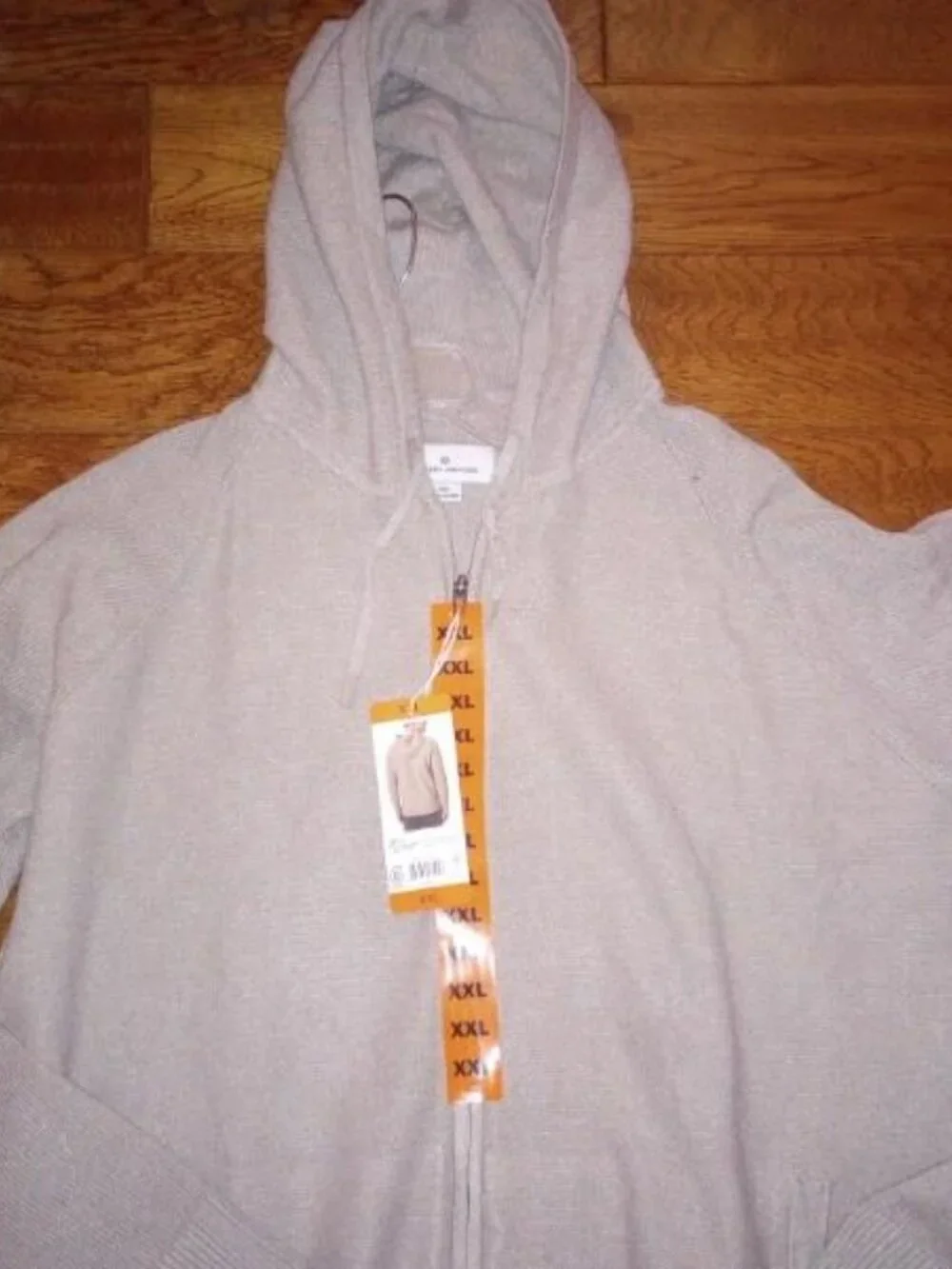Modern Ambition Men's Size XXL Beige Full Zip Hooded Sweater NWT